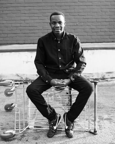 Bowasi Manzvenga, portrait in black and white