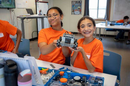 Campers posed with finished LEGO BZ0A6065