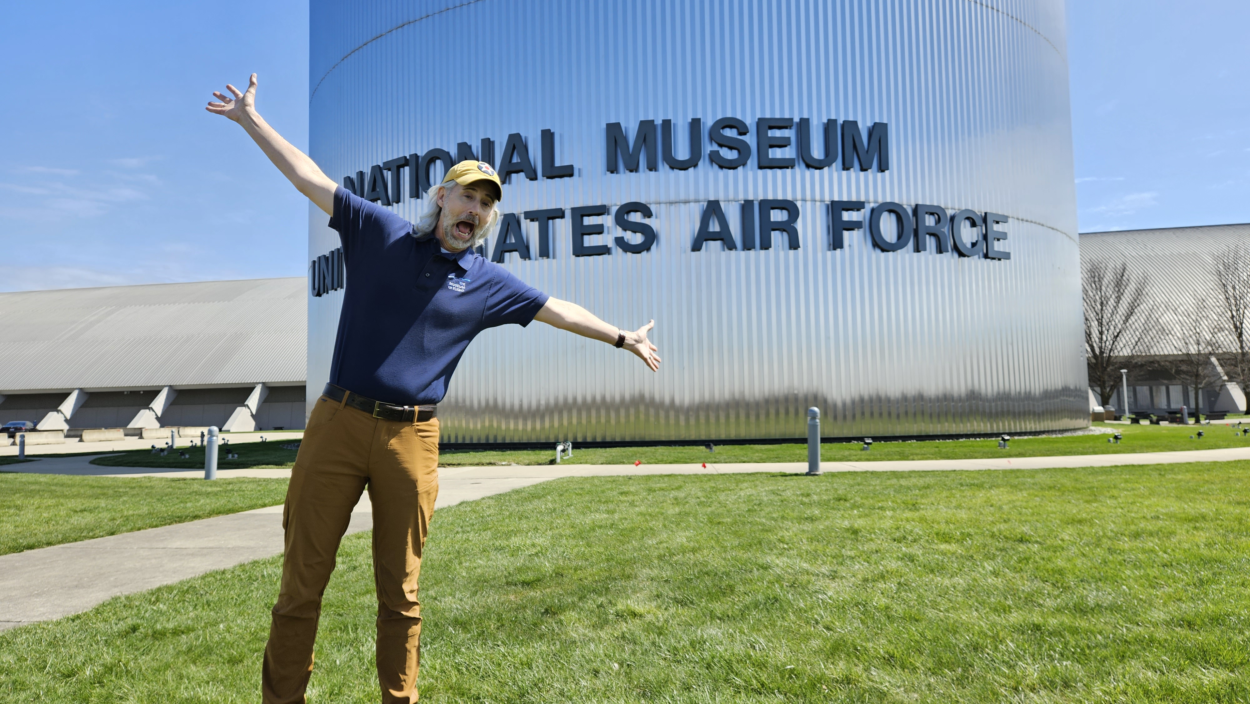 Featured image: Matthew Burchette posing in front of the National Museum of the United States Air Force. - Read full post: Behind the Scenes at the National Museum of the US Air Force