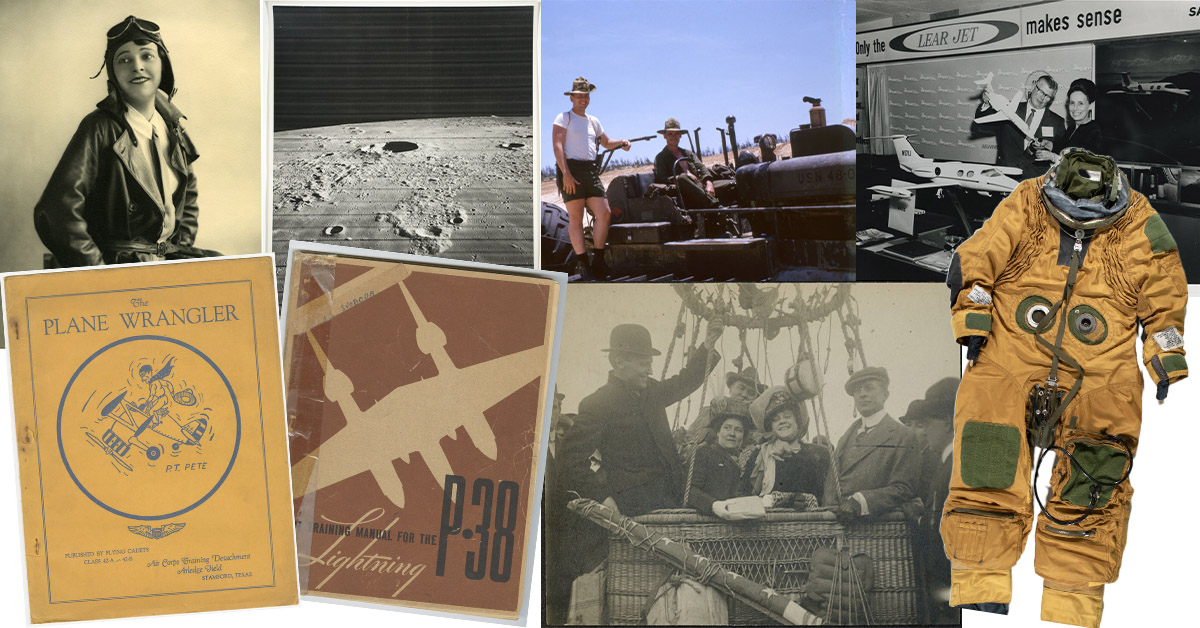 Featured image: Collage of photos, objects, manuals and books from The Museum of Flight Digital Collections Site - Read full post: Digital Collections 2.0